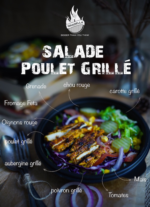 Salade de poulet grilleé